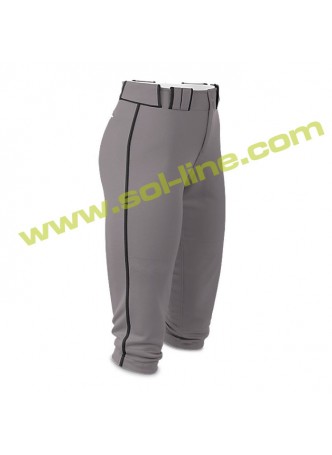 Softball Pipe Plus Grey Pant With Black Piping